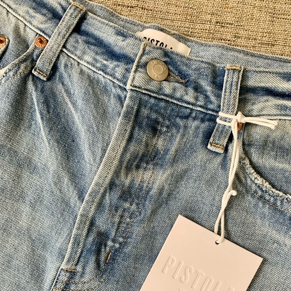 NWT PISTOLA “Connor” High Rise Denim Shorts in Oahu Vintage, Size 28 - Picture 7 of 10